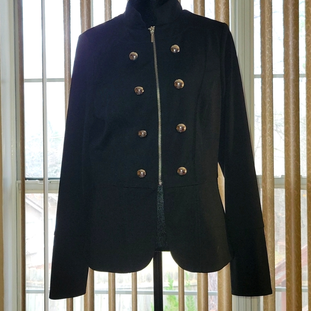 Military black jacket lined new condition